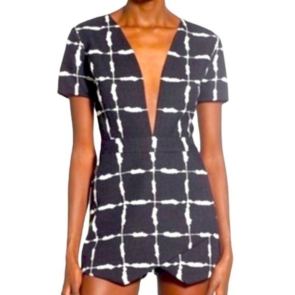 J.O.A. Plaid Short Sleeve Romper